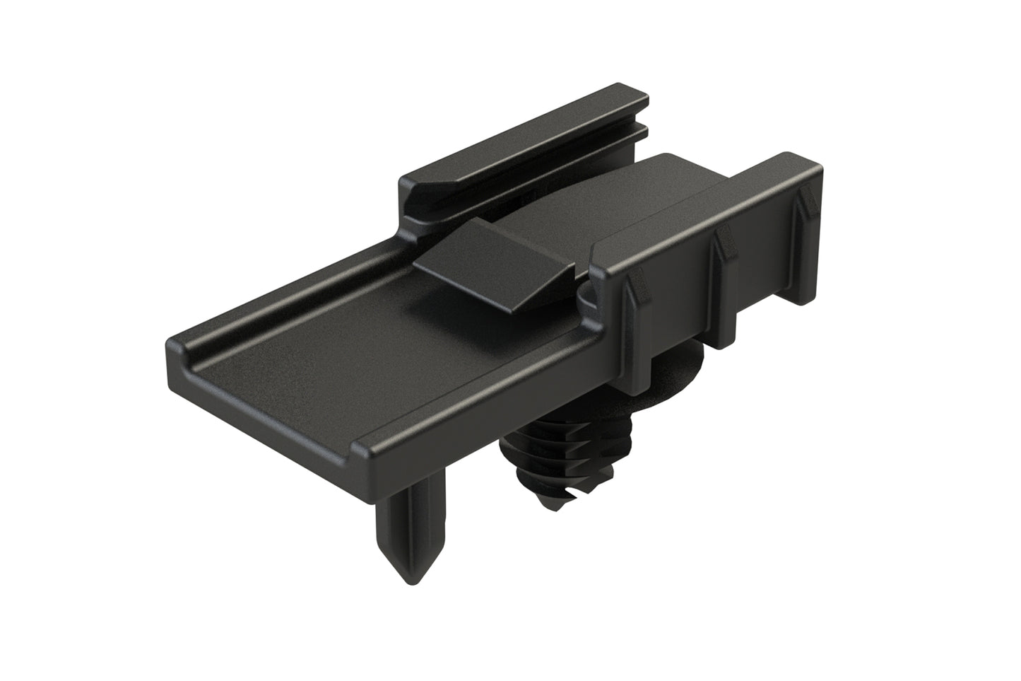 AT11-310-0205 Mounting clip for AT, ATM, ATP, ATHD Series, 2, 3, 4, 6, 12 Positions connectors plastic, black, free stud mount, connector removable >50N. 1011-310-0205