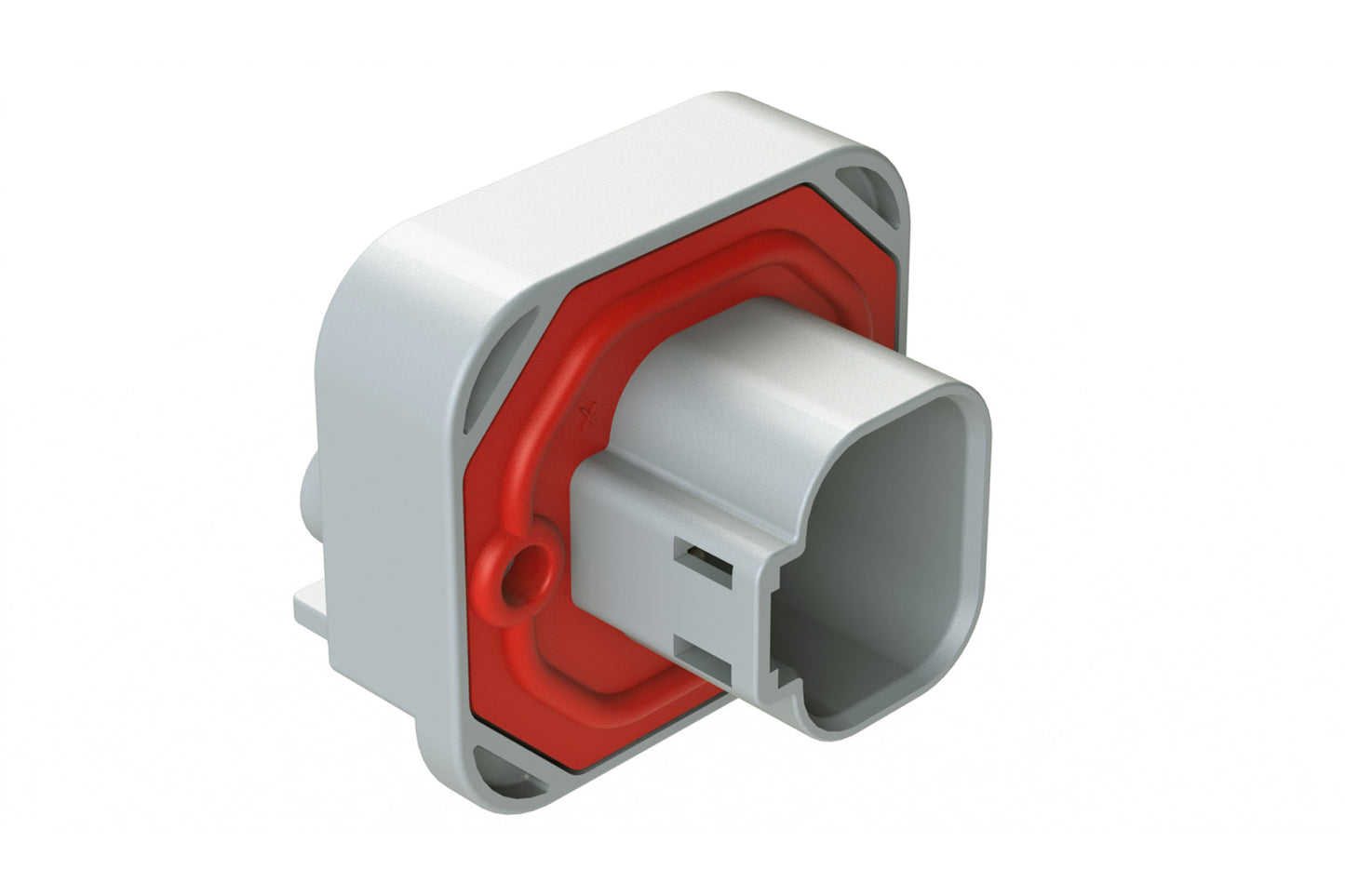 AT13-4P-BM01 4 Position Right Angle Flange Mount PCB Receptacle, Grey, Gold Plated Contacts Included