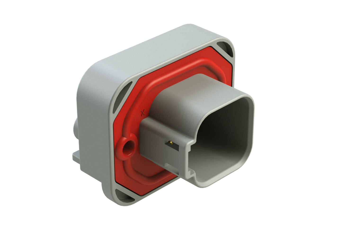 AT13-6P-BM01GRY 6 Position Right Angle Flange Mount PCB Receptacle, Grey, Gold Plated Contacts Included. DT13-6P-G003