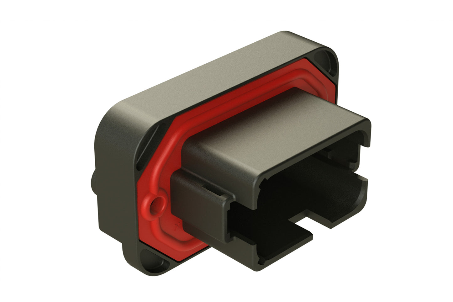 AT15-12PB-BM17 12 Position Flange Mount PCB Receptacle, Potted, Black, Tin Plated Contacts Included. Keyed B