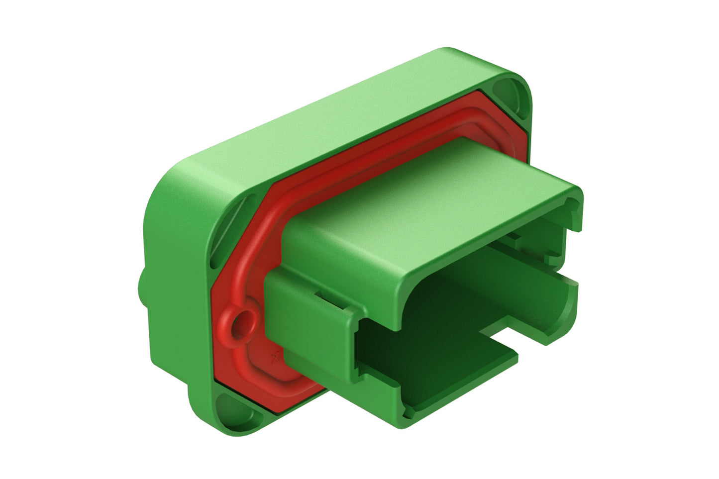 AT15-12PC-BM17 12 Position Flange Mount PCB Receptacle, Potted, Green, Tin Plated Contacts Included. Keyed C