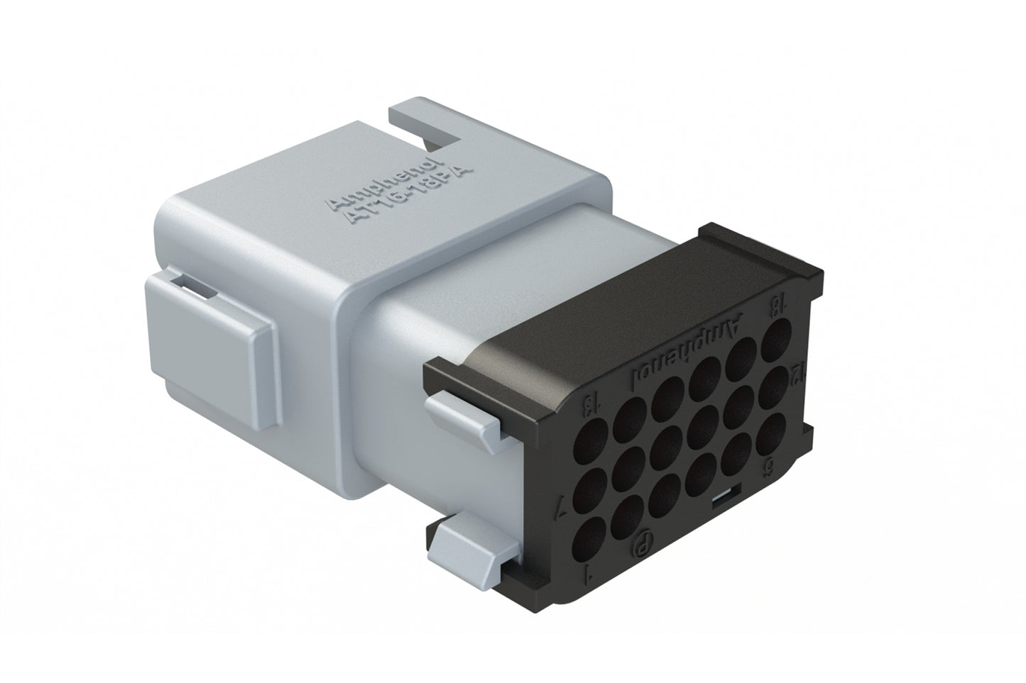 AT16-18PA-EK02 18 Position Receptacle, Pin, Keyed A, Grey