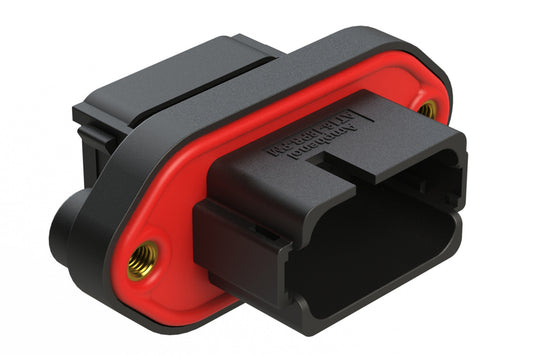 AT16-18PB-PM11 18 Position Panel Mount Receptacle, Keyed B, Pin, Black