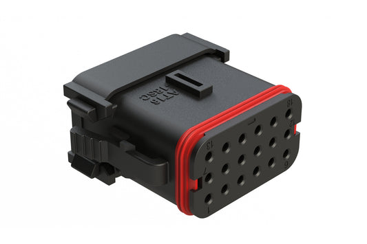 AT16-18SC-K005 18 Position Plug with End Cap, Keyed C, Black. DT16-18SC-K004