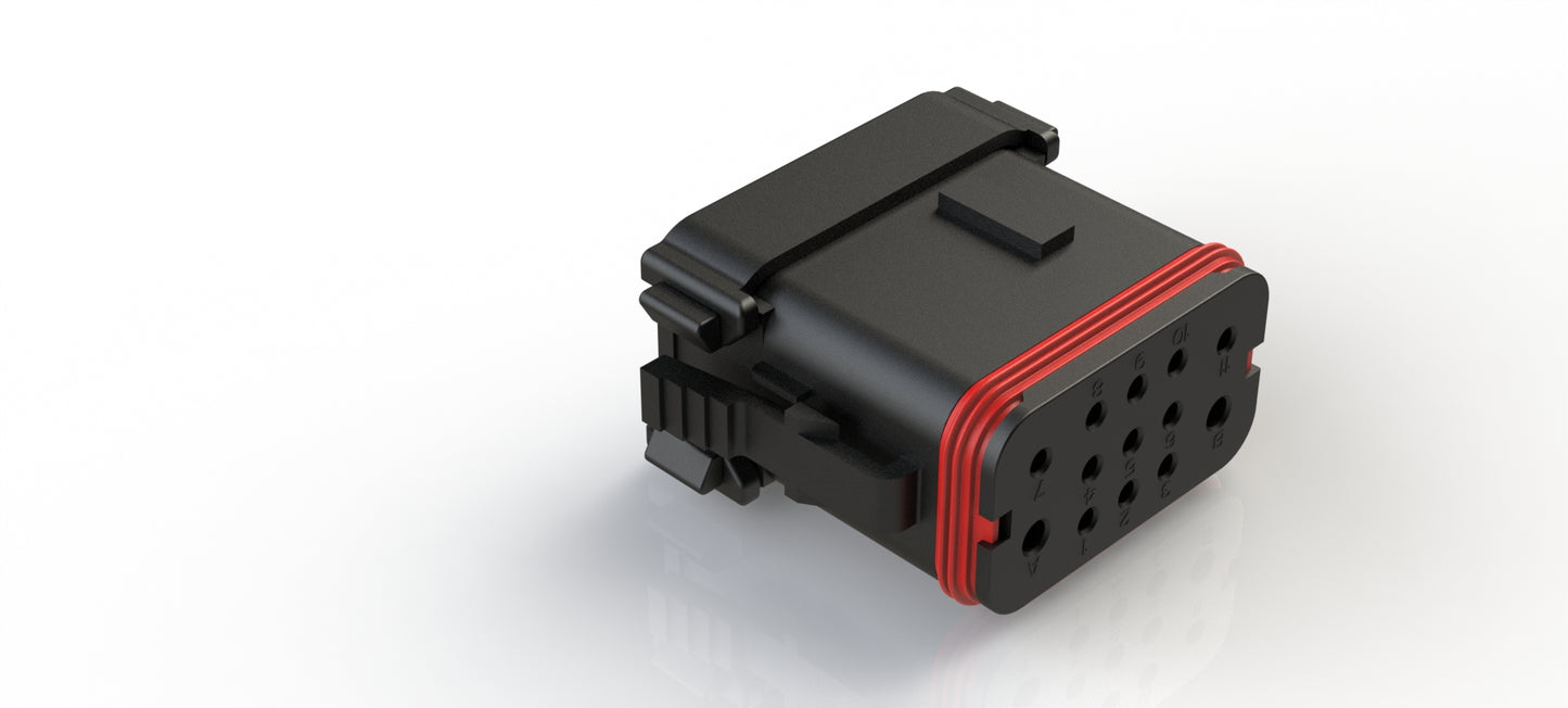 AT1612-13SB-RD 13-Way Plug, Reduced Diameter Seal, End cap. (Wedgelock not required)