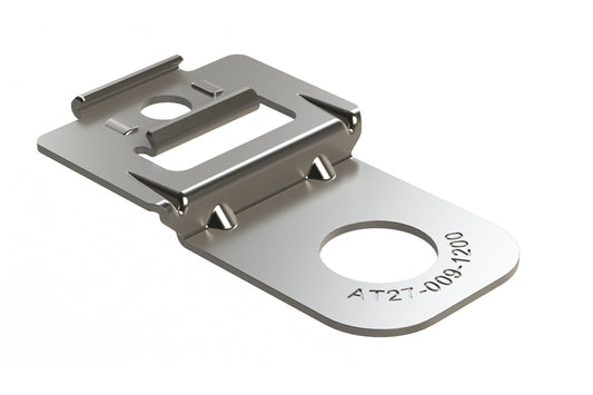 AT27-009-1200 Metal Side Mounting Clip, 13mm Hole. 1027-009-1200
