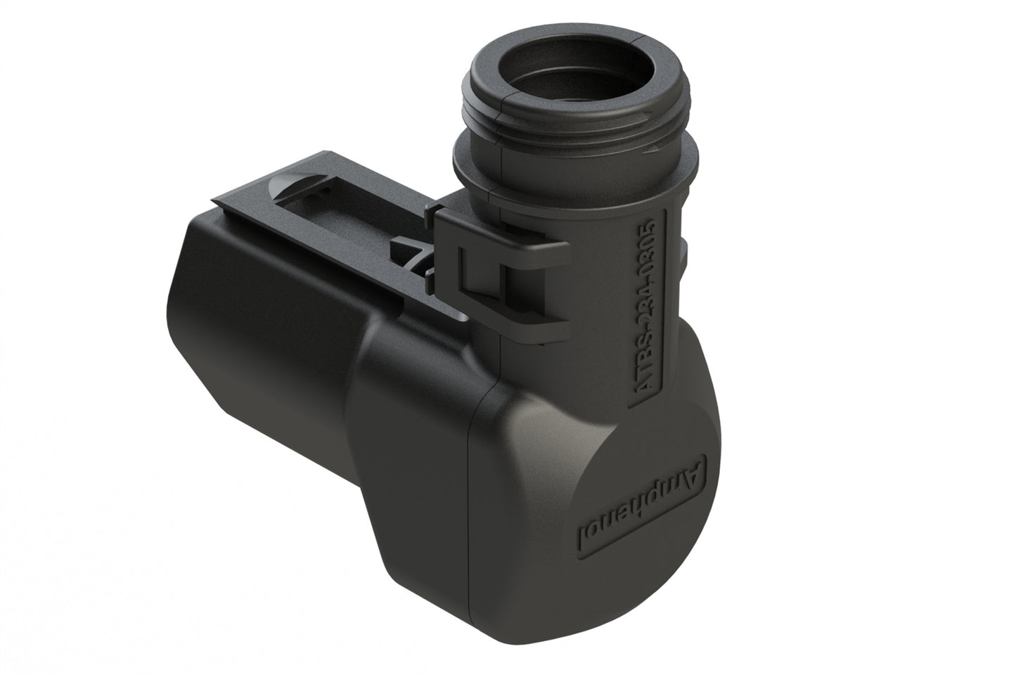 ATBS-234-0305 3 Position Backshell, 90°, fits AT04-3P* Receptacles, Black. 1011-234-0305