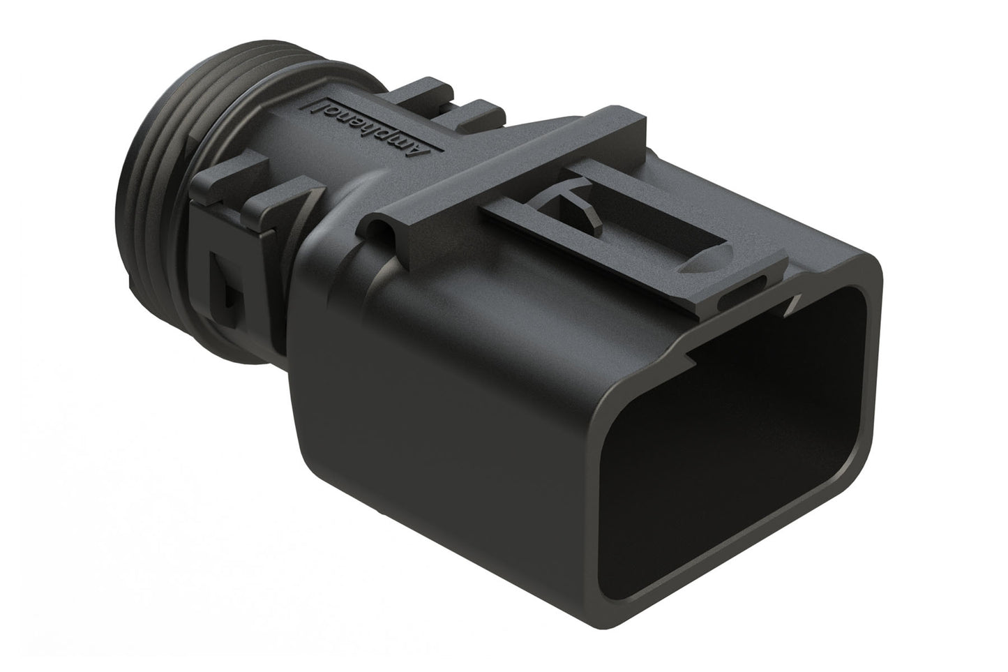 ATBS-249-1205 12 Position Backshell, fits AT04-12P* Receptacles, A, B, C, and D keys, Internal Strain Relief, Black. 1011-249-1205