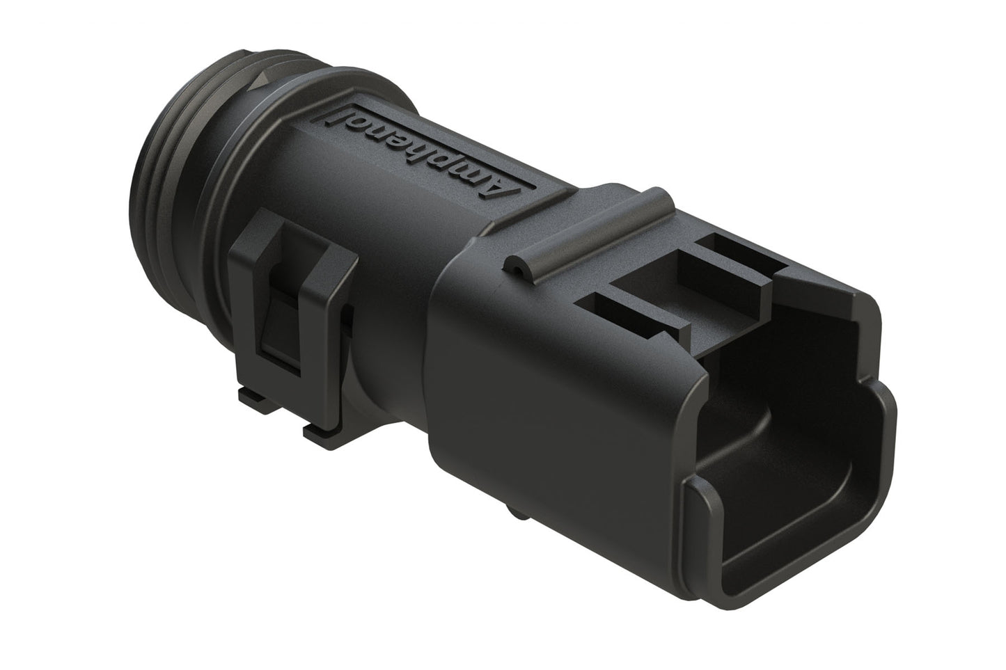 ATBS-255-0205 2 Position Backshell, fits AT06-2S* Plugs, Internal Strain Relief, Black. 1011-255-0205