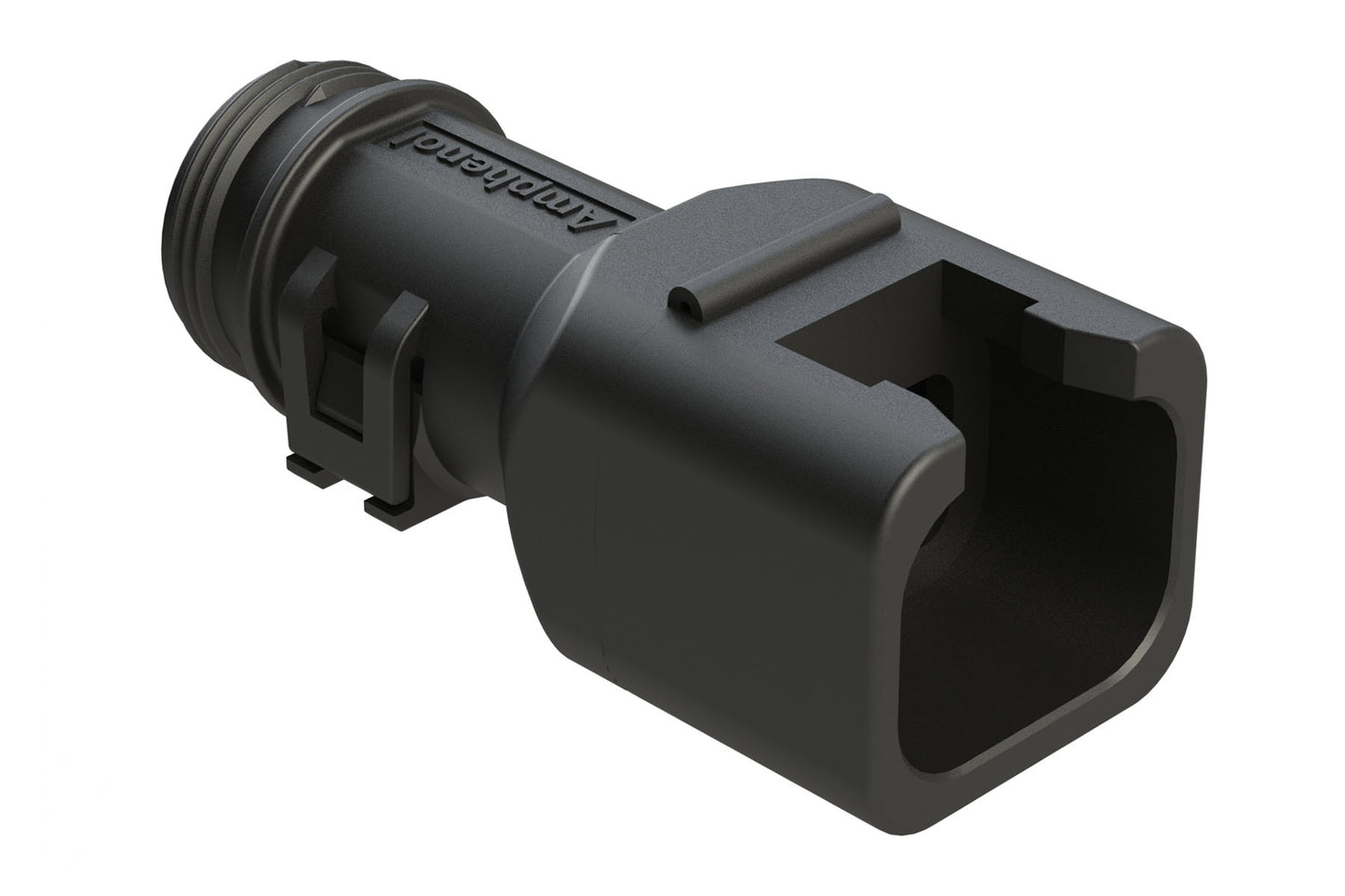 ATBS-263-0405 4 Position Backshell, fits AT06-4S* Plugs, Internal Strain Relief, Black. 1011-263-0405