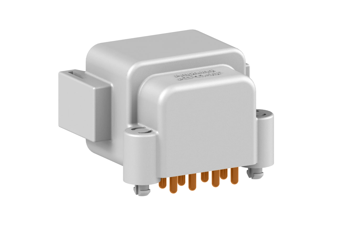 ATF13-08PA-BM01 Board Mount Header, Right Angle, AT, 8 Pin, A-key, Snap Fit, Gold Plate