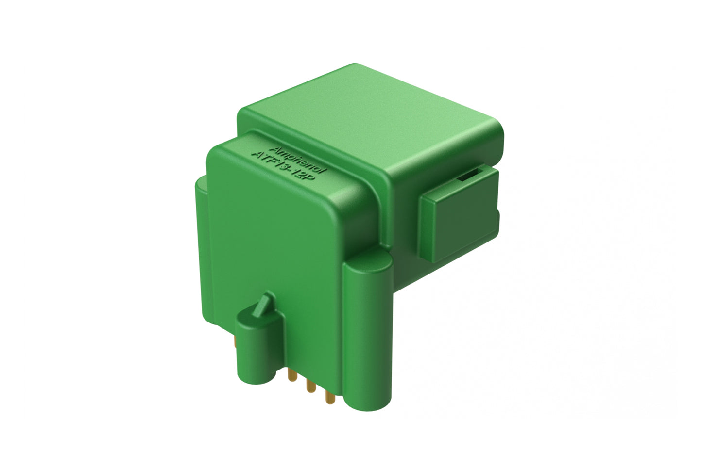 ATF13-12PC-BM31 Board Mount Header, Right Angle, AT, 12 Pin, C-key, 3X Self-Threading, Extended Height, Gold Plated Contacts