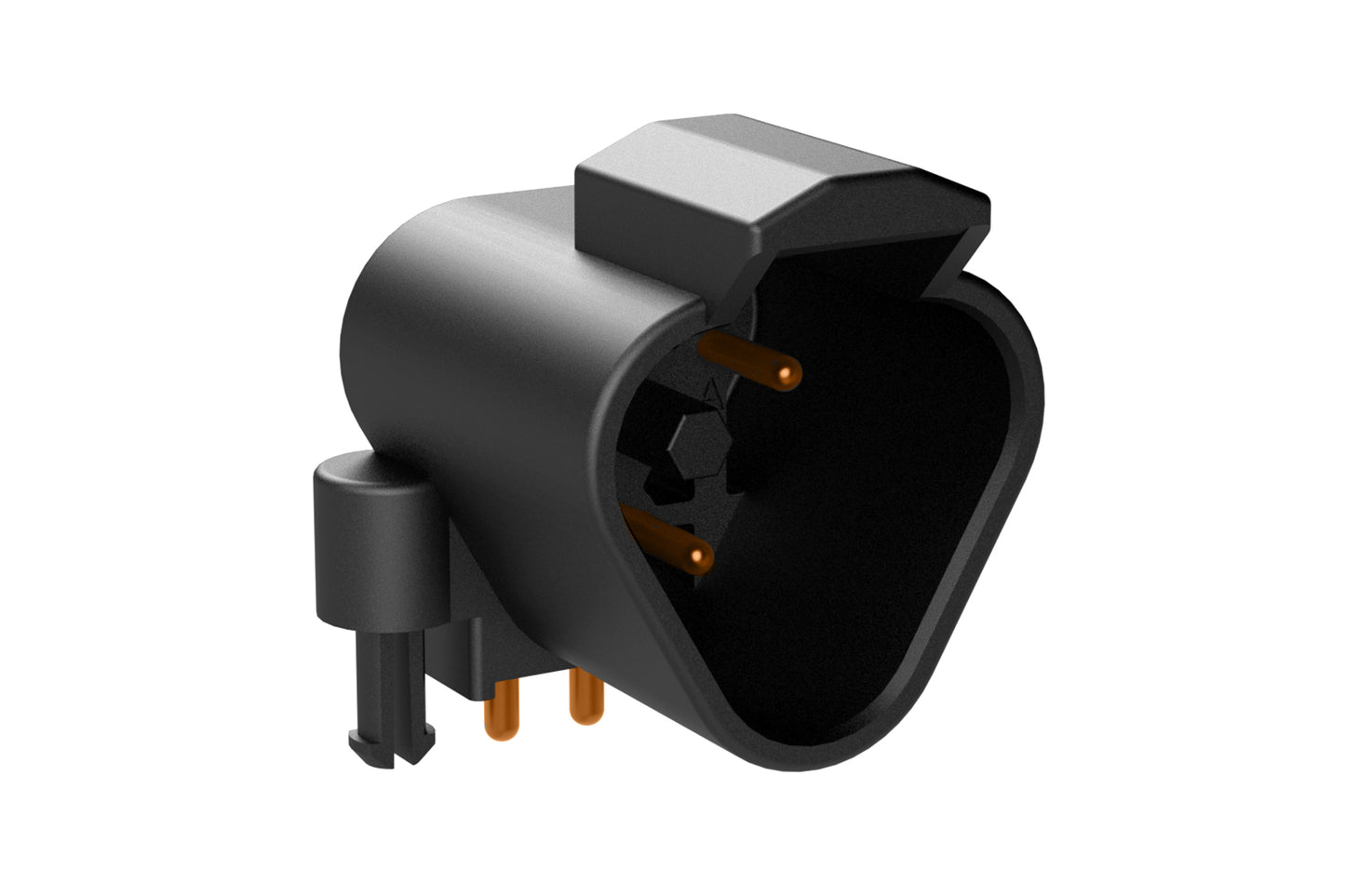 ATF13-3P-BM01 Board Mount Header, Right Angle, AT, 3 Pin, Snap Fit, Gold Plate