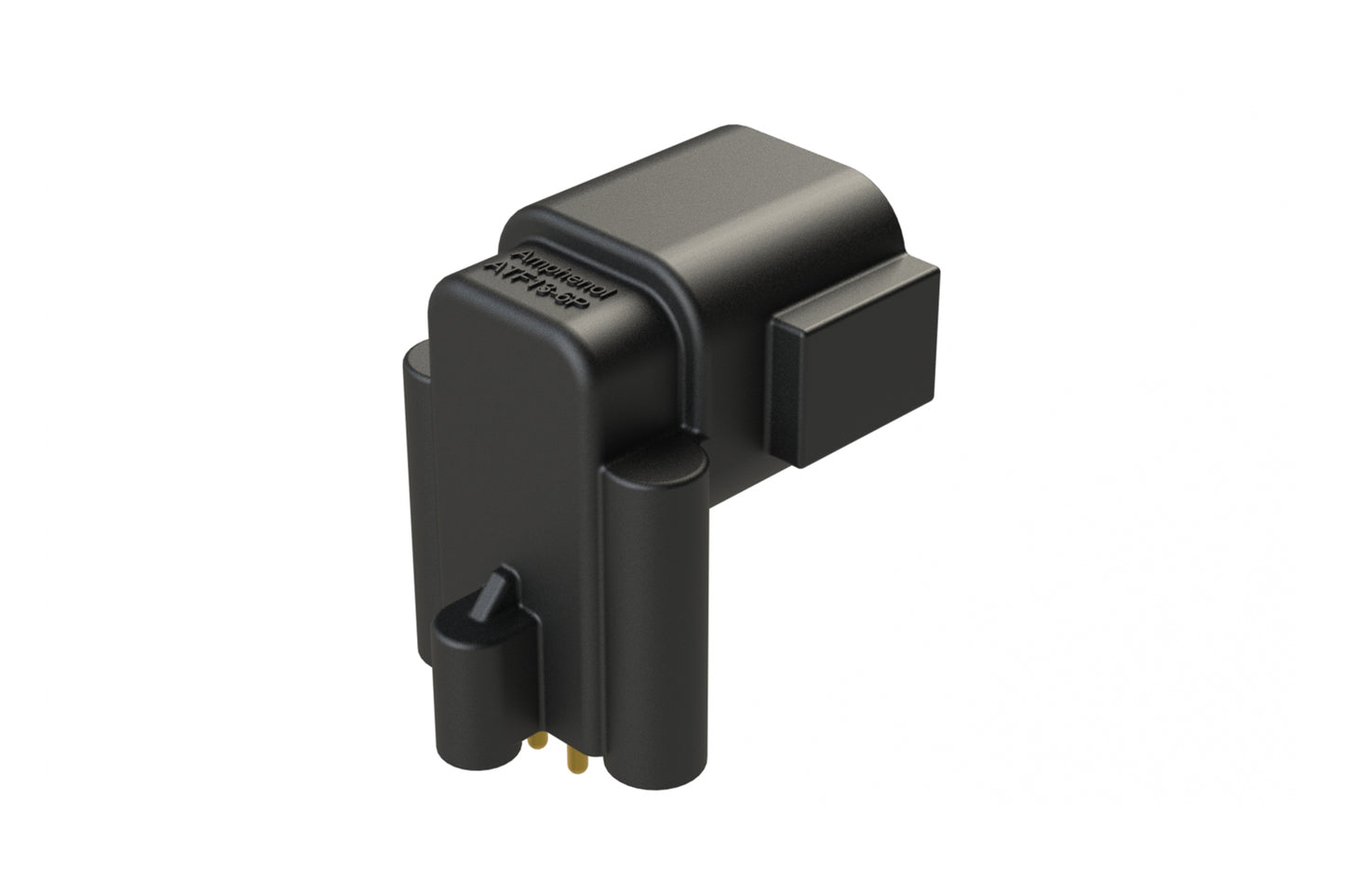 ATF13-6P-BM31 Board Mount Header, Right Angle, AT, 6 Pin, 3X Self-Threading, Extended Height, Gold Plated Contacts