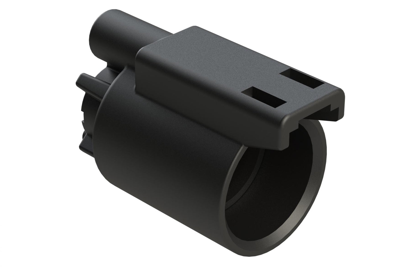 ATHD04-1-12P-BM11 Single Pole Receptacle, Pin, Size 12 Contact, Self-Threading, Gold Plated, Black