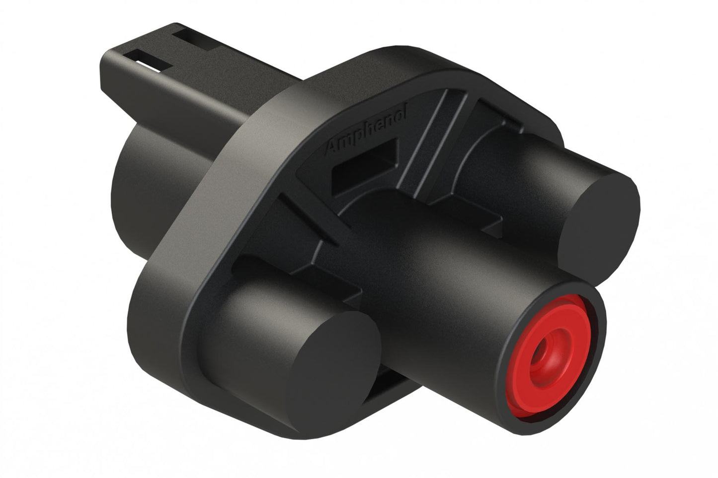 ATHD04-1-12P-PM11 Single Pole, Receptacle, Pin, Size 12, Flange Mount, Threaded Inser, Black