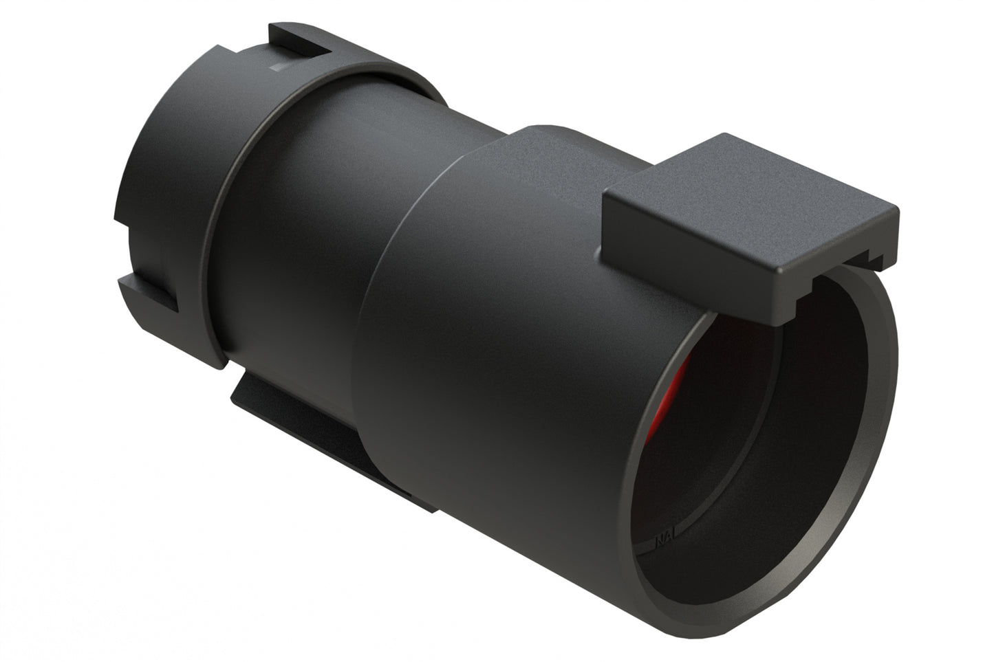 ATHD04-1-4P-E003 1 Position Receptacle, Pin, Size 4 Contact, (Snap) Endcap, Black. DTHD04-1-4P-E003