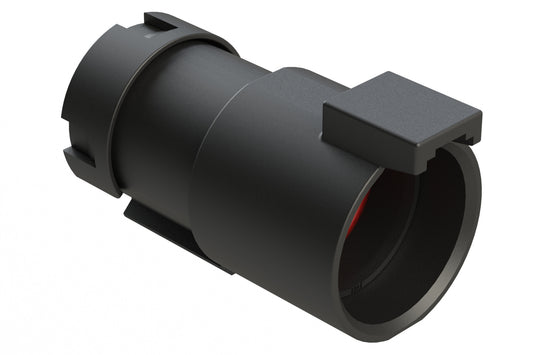 ATHD04-1-4P-E003 1 Position Receptacle, Pin, Size 4 Contact, (Snap) Endcap, Black. DTHD04-1-4P-E003