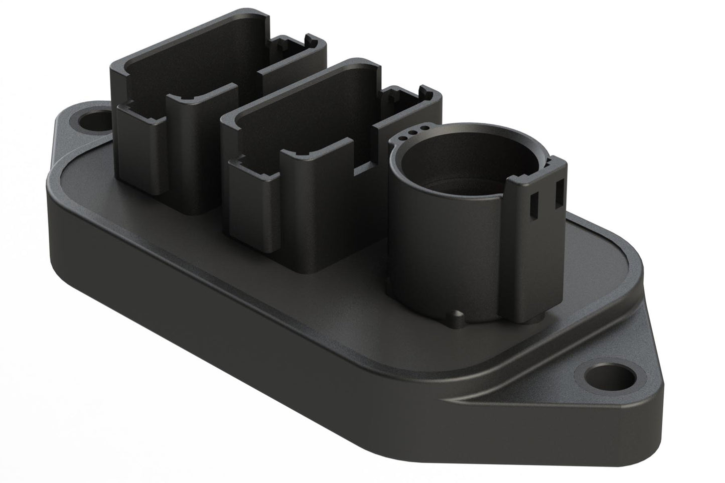 ATHD041-4PBM14-AT12PABM04-X201 25 Position Power CAN Bus Splitter Control Module, 1 Pin x 1 and 12 Pin x 2 Device Layout, Nickel Contacts, 100A, Potted, Black