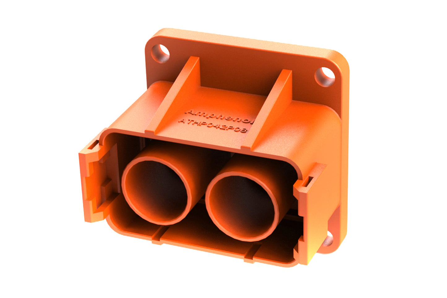 ATHP042P08EL16-50 2 Position EMC Receptacles, Threaded Stud, with High Voltage Interlock Loop, 180 A, 50mm² Power Cable, #16 Signal Contact. Contacts included