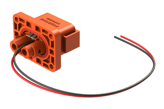 ATHP042P25ELD 2 Position Receptacle with High Voltage Interlock Loop and EMC Shielding, D Position, Orange. Contacts ordered separately.
