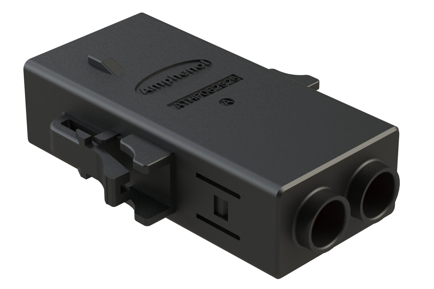 ATHP062S25EL-S1-BLK 2 Position EMC Plug with High Voltage Interlock Loop, A Key, 6.5-7.5mm Cable Range, Black. Contacts ordered separately.