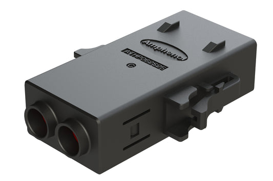 ATHP062S25ELC-S1-BLK 2 Position EMC Plug with High Voltage Interlock Loop, C Key, 6.5-7.5mm Cable Range, Black. Contacts ordered separately.