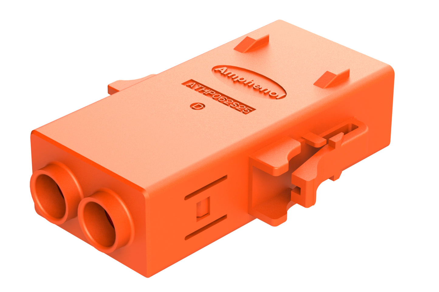 ATHP062S25ELD-S1 2 Position EMC Plug with High Voltage Interlock Loop, D Key, 6.5-7.5mm Cable Range, Orange. Contacts ordered separately.