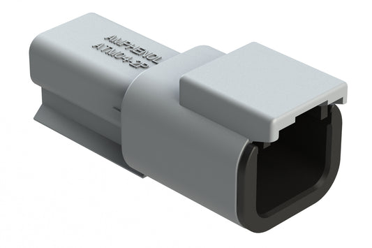 ATM04-2P 2-Way Receptacle, Male Connector. DTM04-2P