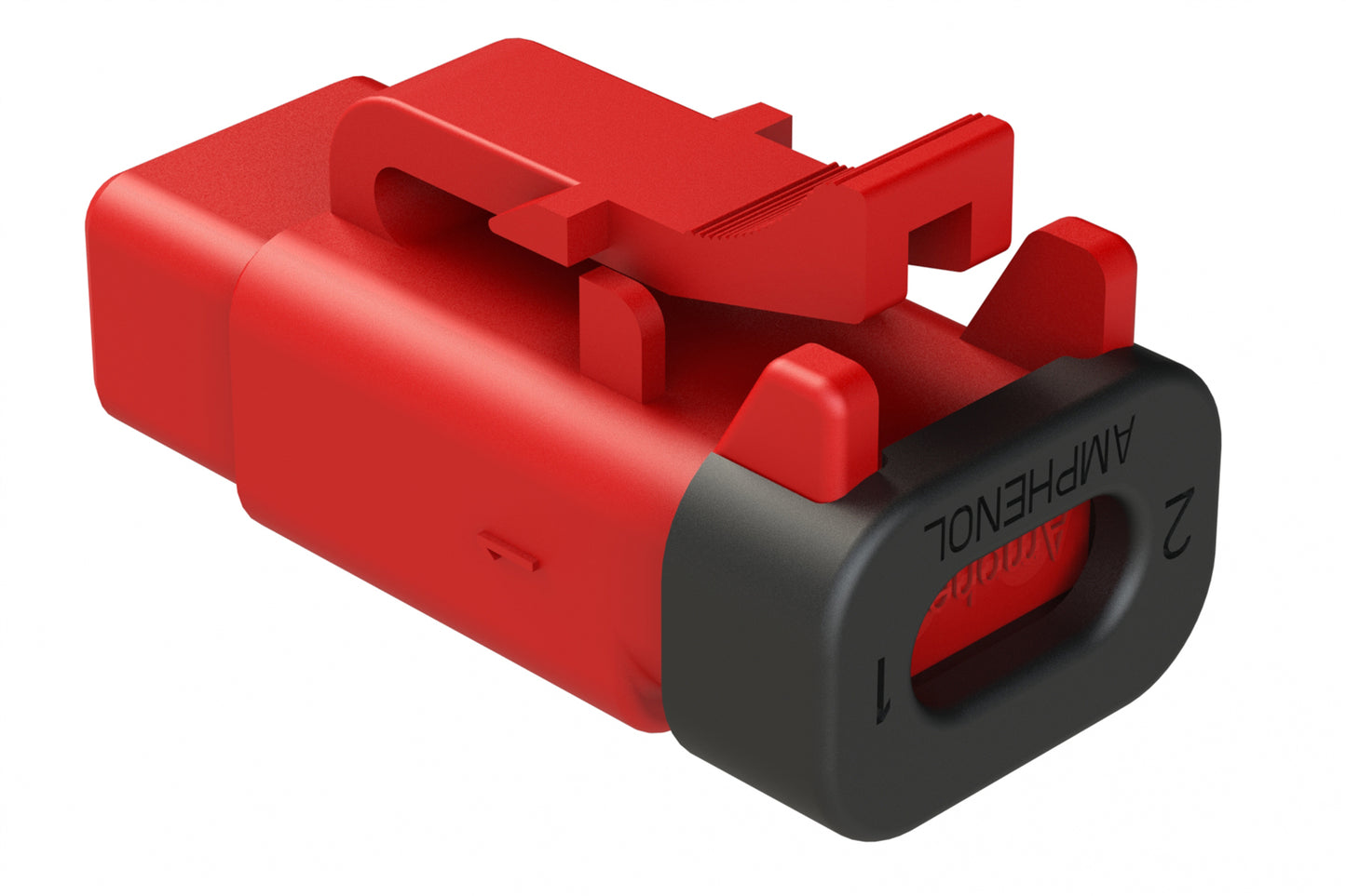 ATM06-2S-R120RED 2-Way Plug, 120 OHM, 1/2W, Red, endcap. Contacts & Wedgelock included