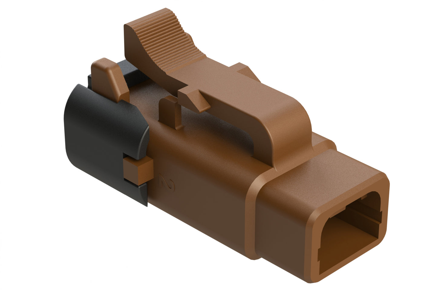 ATM06-2S-SF01BRN 2 Position Plug, Socket, Snap-Fit End Cap, Brown