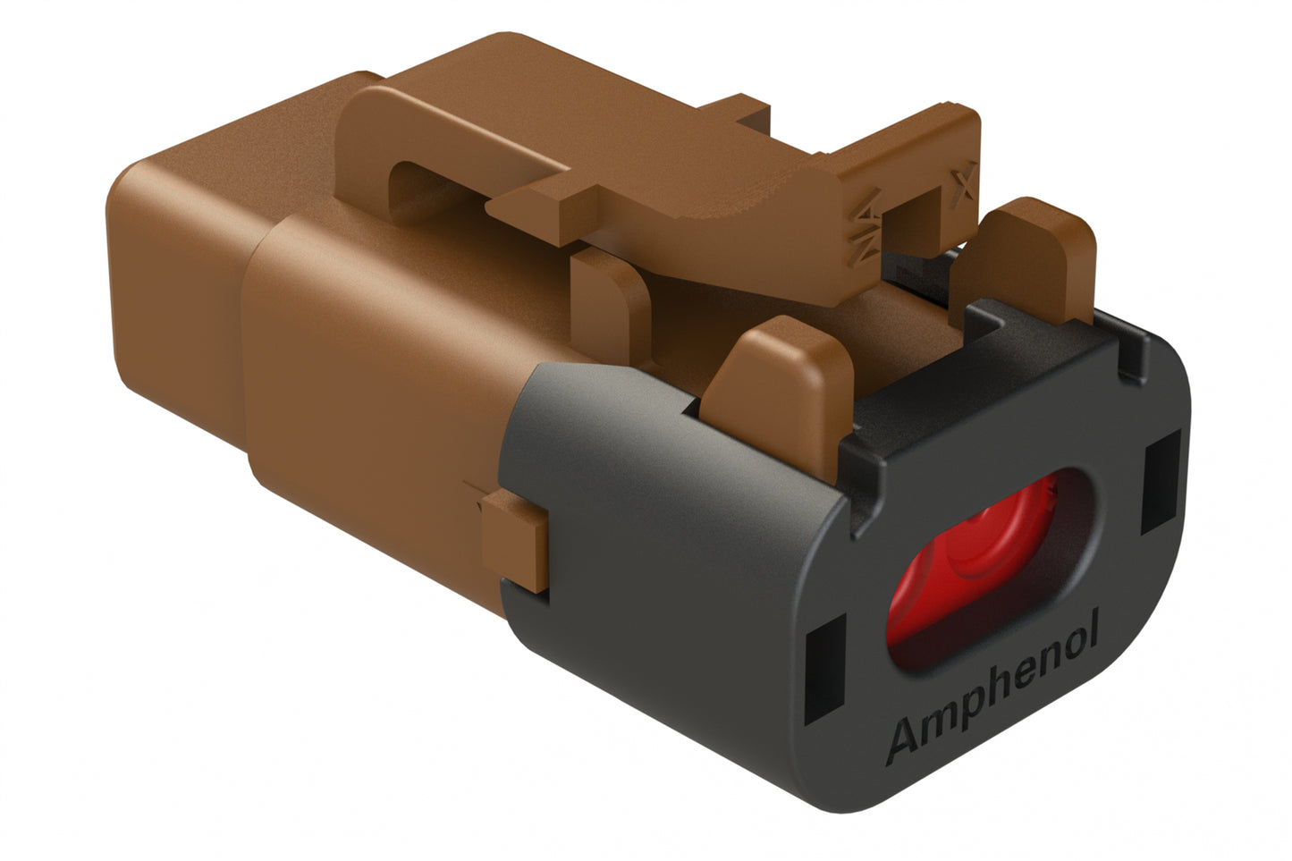 ATM06-2S-SF01BRN 2 Position Plug, Socket, Snap-Fit End Cap, Brown