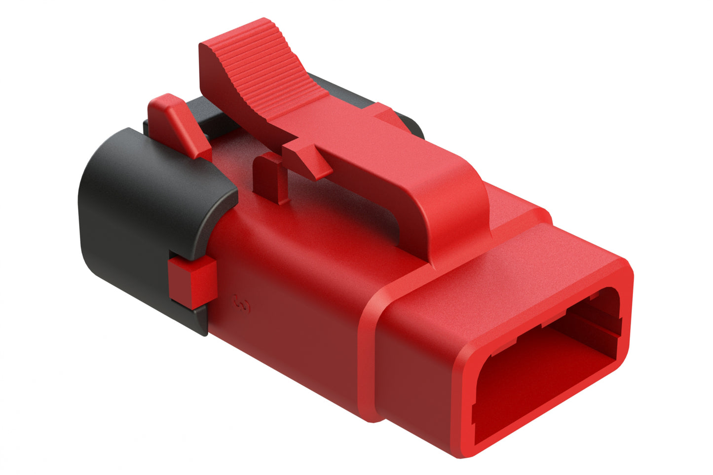 ATM06-3S-SF01RED 3 Position Plug, Socket, Snap-Fit End Cap, Red