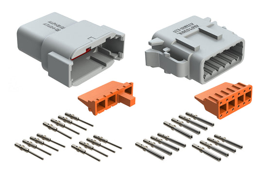 ATM12PS-CKIT 12-Way Pin and Socket Plug, Receptacle, Wedge and Contact ...