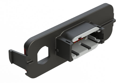 ATM13-12PA-M12X-1 12 Position PCB Receptacle Header, M12 Panel Mount, Right Angle, Size 20 Pin Contacts, Keyed A, Gold/Tin Plating, Black.  Used with Armor IPX™ Enclosures