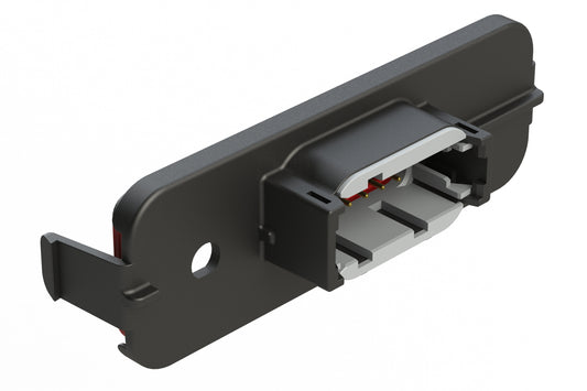 ATM13-12PA-SMA-1 12 Position PCB Receptacle Header, SMA Panel Mount, Right Angle, Size 20 Pin Contacts, Keyed A, Gold/Tin Plating, Black.  Used with Armor IPX™ Enclosures