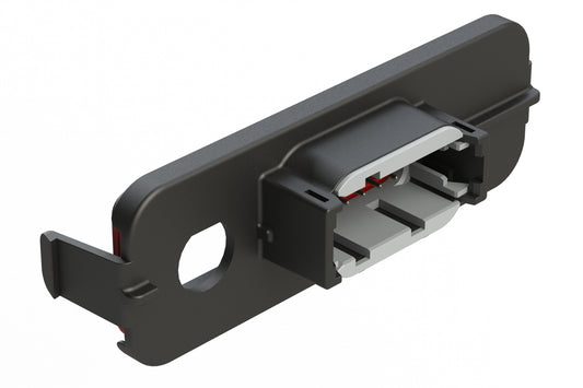 ATM13-12PA-TNC-2 12 Position PCB Receptacle Header, TNC Panel Mount, Right Angle, Size 20 Pin Contacts, Keyed A, Nickel/Tin Plating, Black.  Used with Armor IPX™ Enclosures