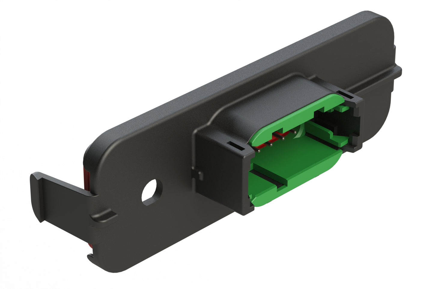 ATM13-12PC-SMA-2 12 Position PCB Receptacle Header, SMA Panel Mount, Right Angle, Size 20 Pin Contacts, Keyed C, Nickel/Tin Plating, Black.  Used with Armor IPX™ Enclosures