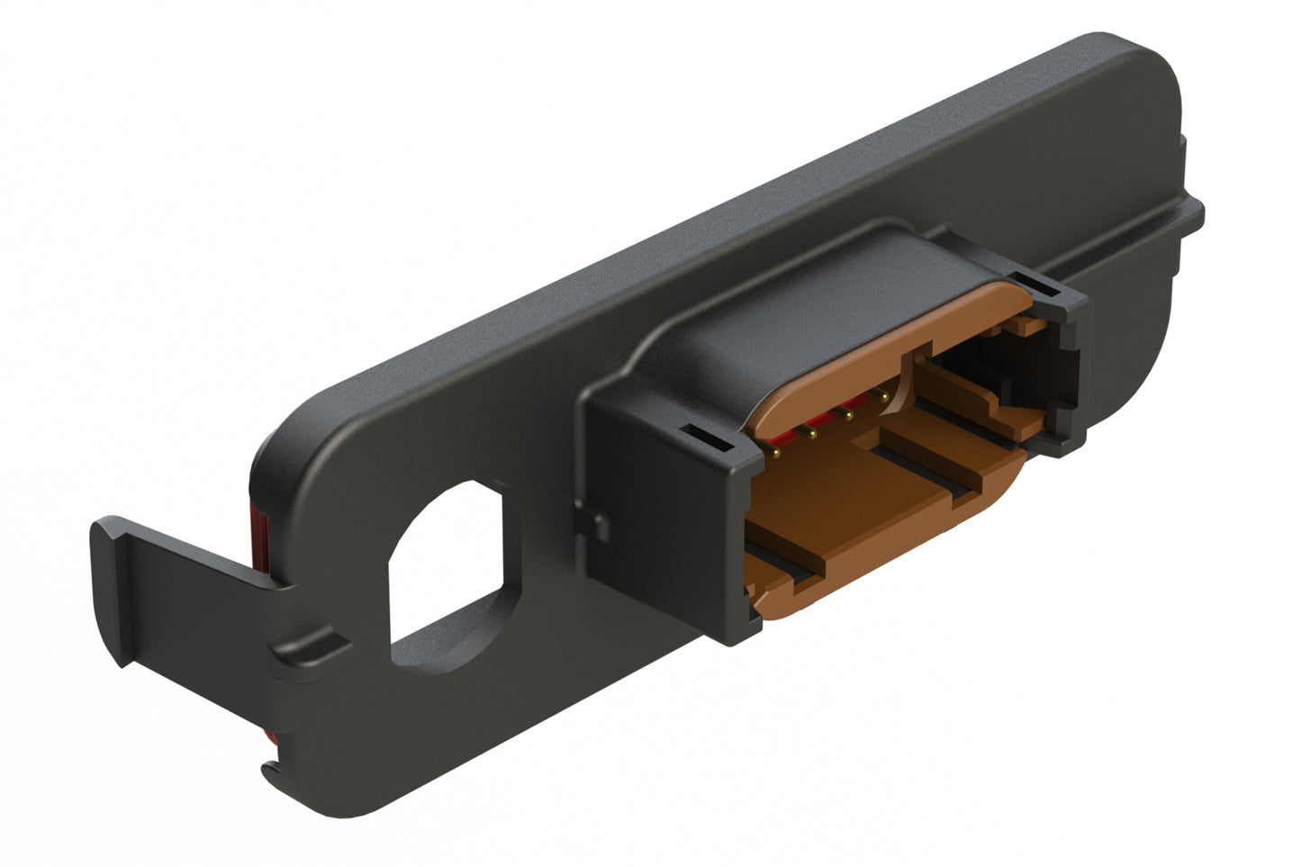 ATM13-12PD-M12X-1 12 Position PCB Receptacle Header, M12 Panel Mount, Right Angle, Size 20 Pin Contacts, Keyed D, Gold/Tin Plating, Black.  Used with Armor IPX™ Enclosures