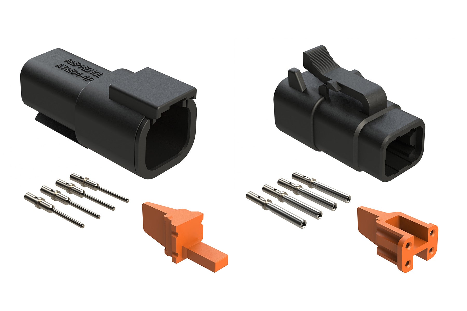 ATM4PSBLK-CKIT 4 Pin and Socket, Plug, Receptacle, Wedge and Contacts ...