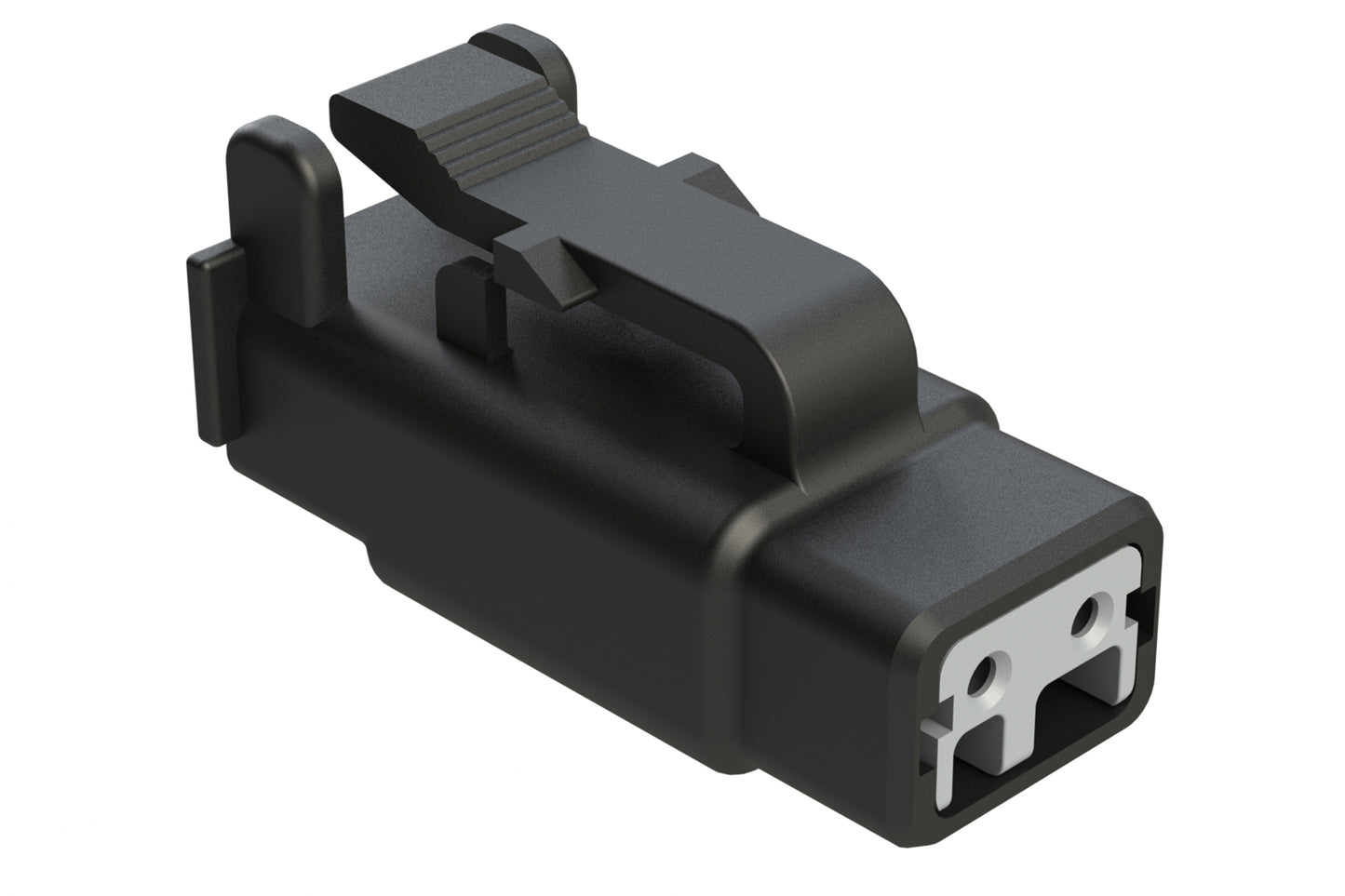ATMH06-2SA 2 Position Plug, Socket, High Temperature Rating (-55°C to +150°C), Key A, Black. DTMH06-2SA