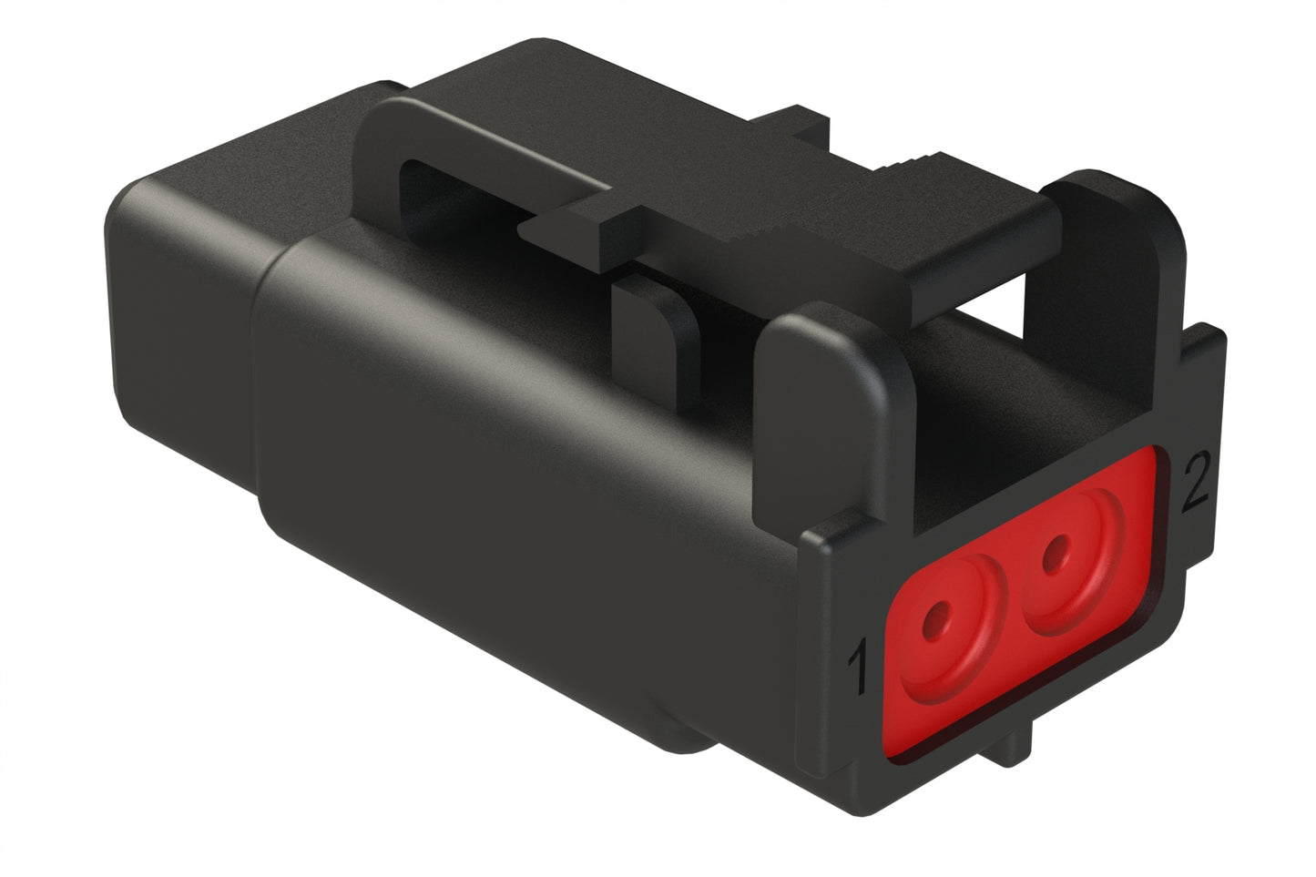 ATMH06-2SA 2 Position Plug, Socket, High Temperature Rating (-55°C to +150°C), Key A, Black. DTMH06-2SA