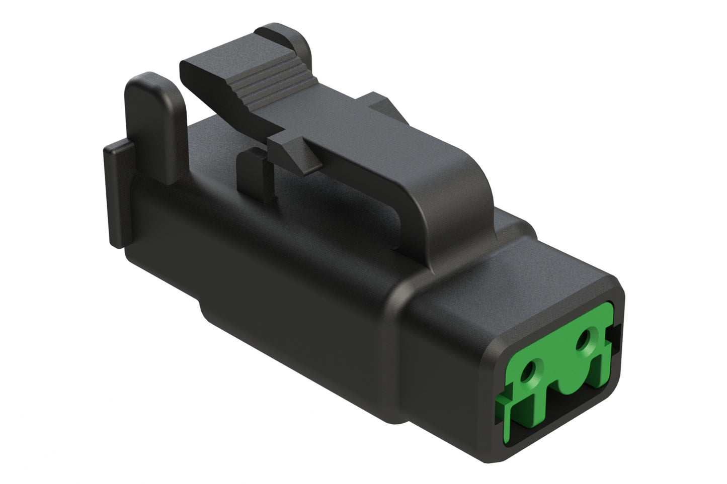 ATMH06-2SC 2 Position Plug, Socket, High Temperature Rating (-55°C to +150°C), Key C, Black. DTMH06-2SC