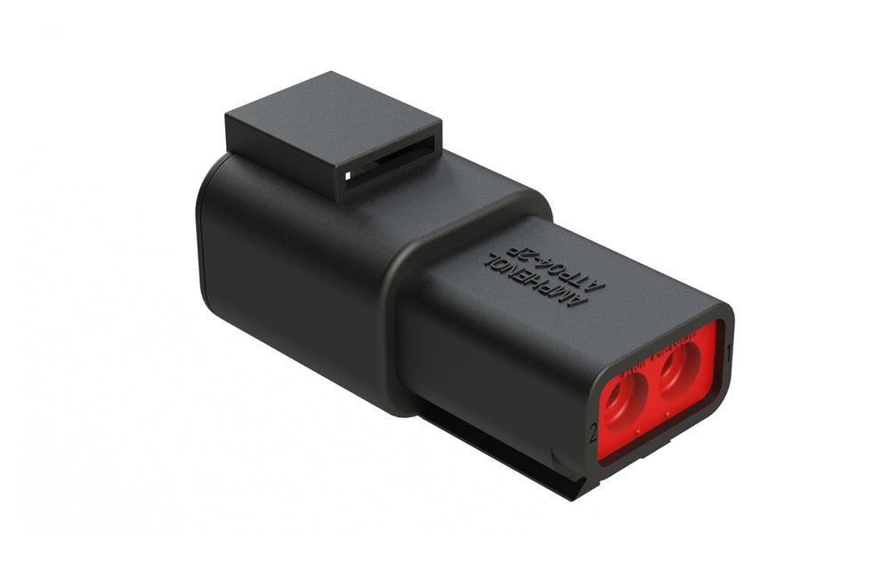 ATP04-2P-BLK 2-Way Receptacle, Male Connector, Black. DTP04-2P-E004 ...