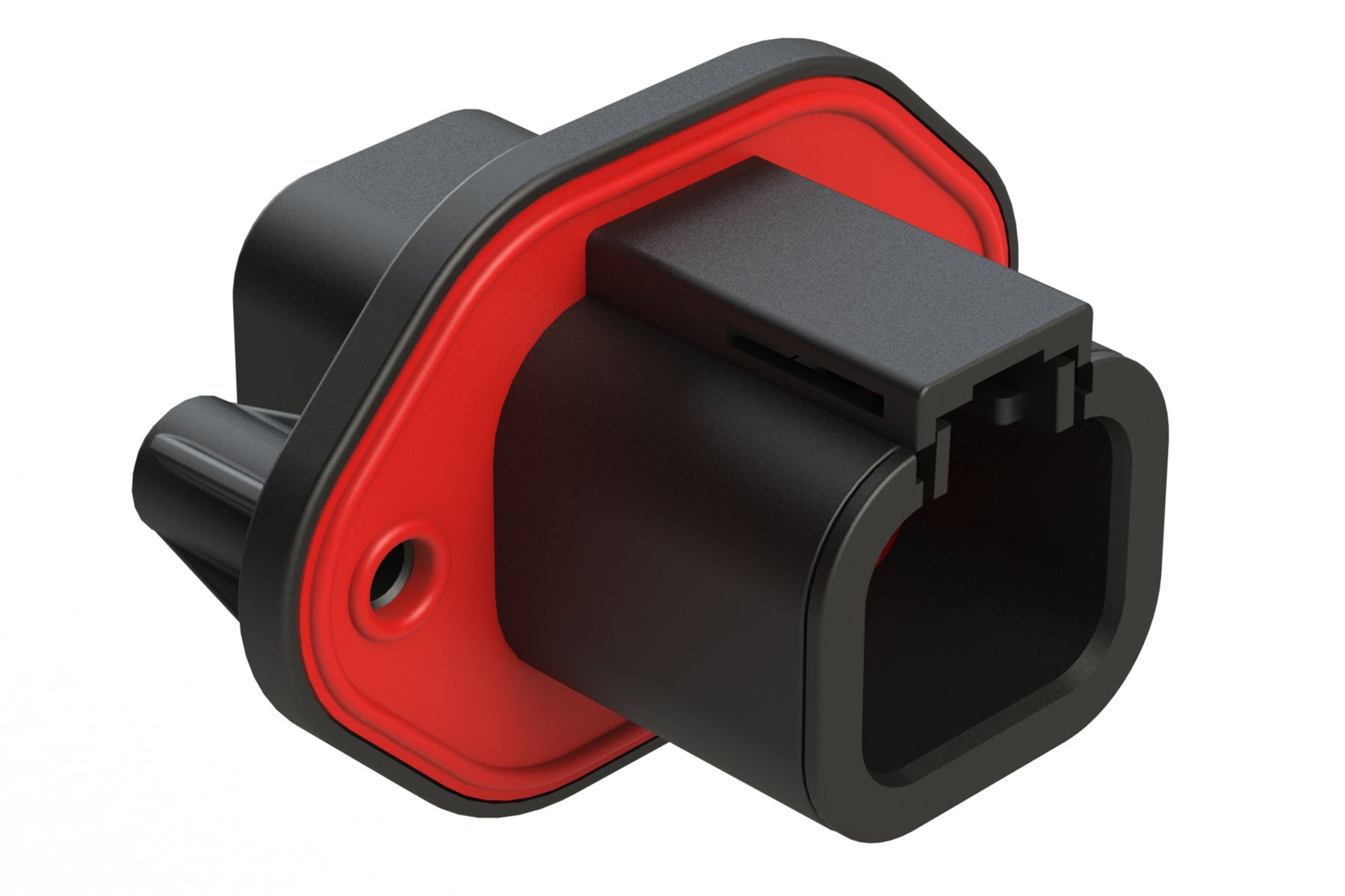 ATP04-4P-PM07G 4 Pin Receptacle, Screw Panel Mount, with Gasket, Black ...