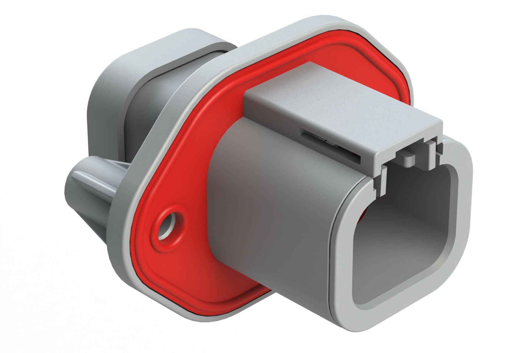 ATP04-4P-PM08GEC 4 Pin Receptacle, Screw Panel Mount, with Gasket, End ...