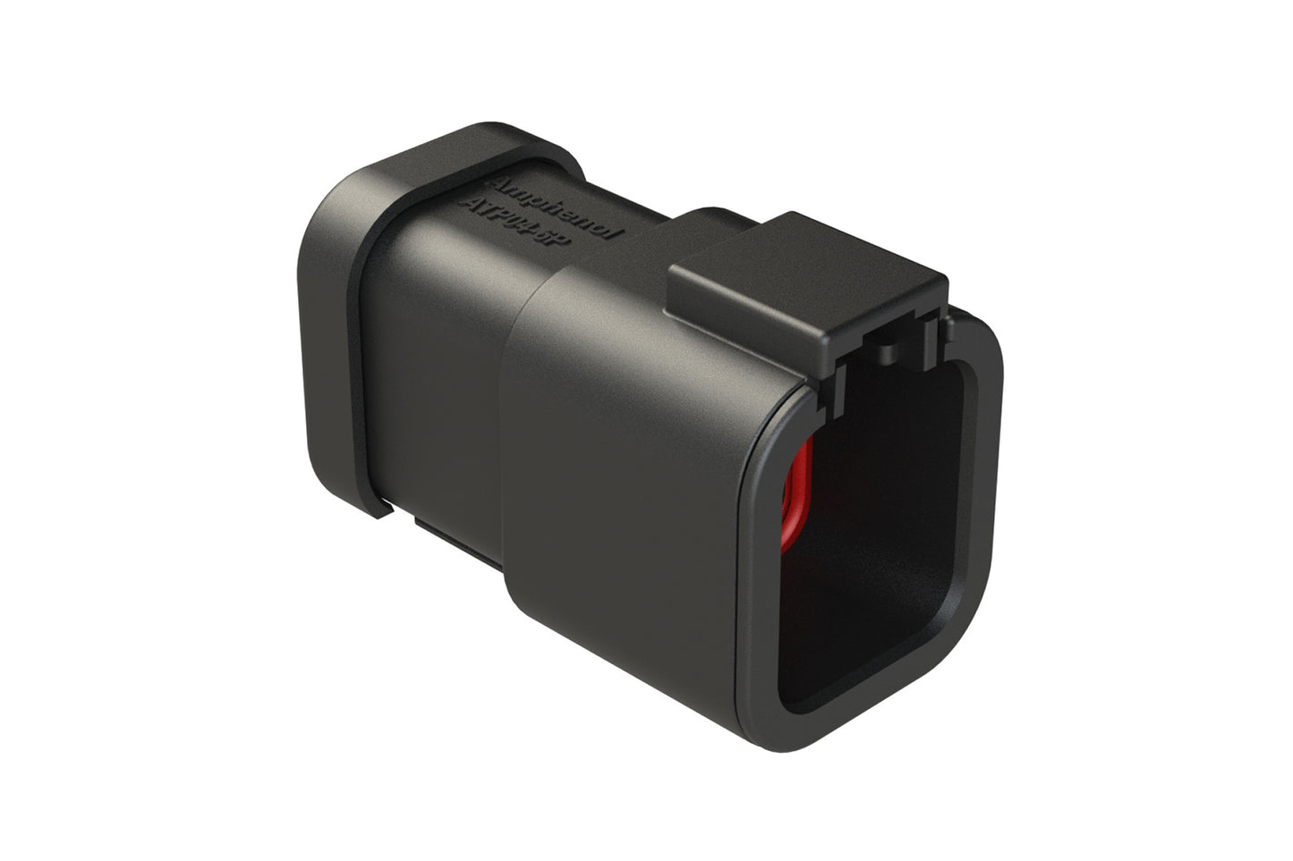 ATP04-6P-EC01BK 6 Position Receptacle, Male, with Endcap, Black