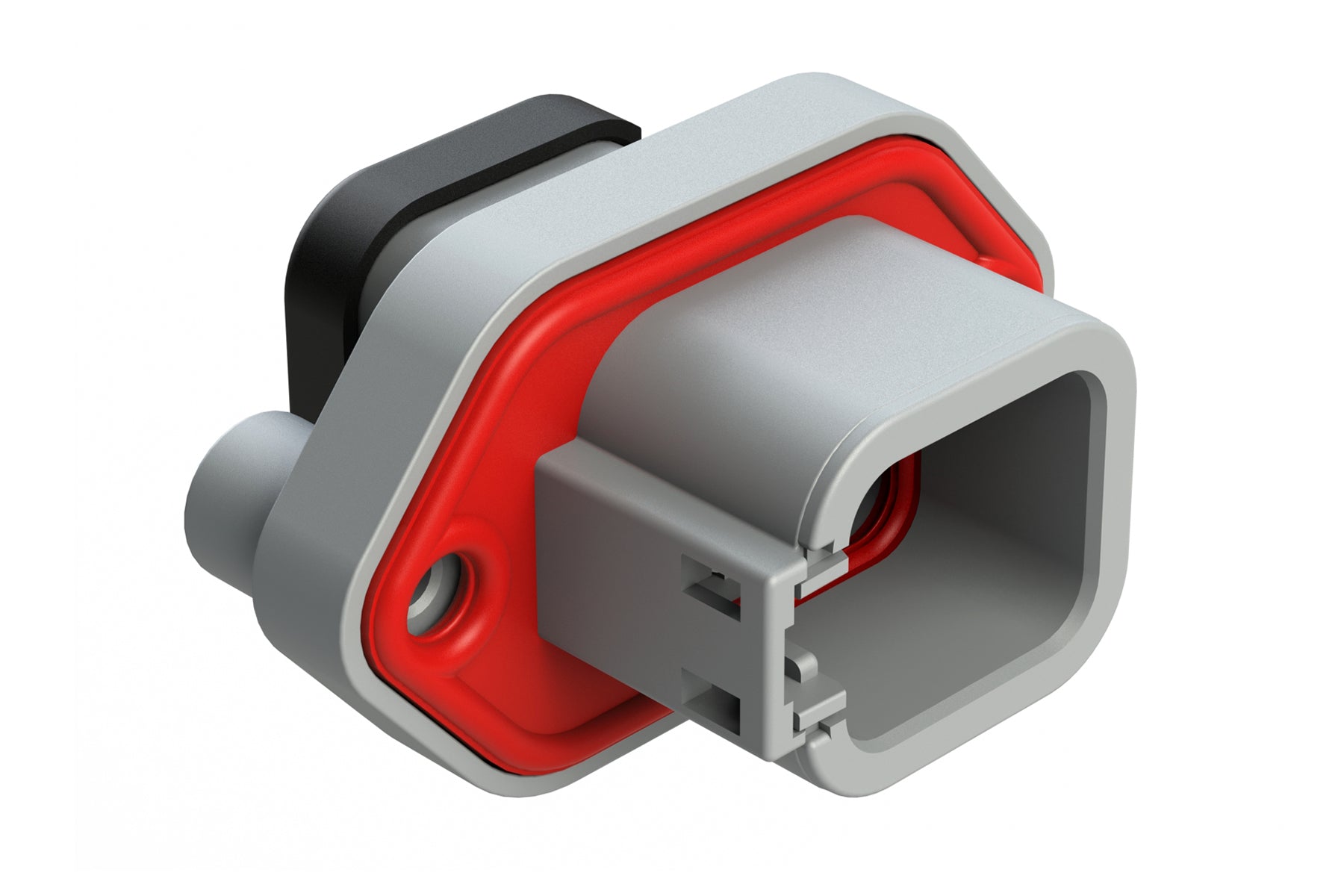 ATP04-6P-PM14 6 Position Panel Mount Receptacle with Flange, Pin, with ...