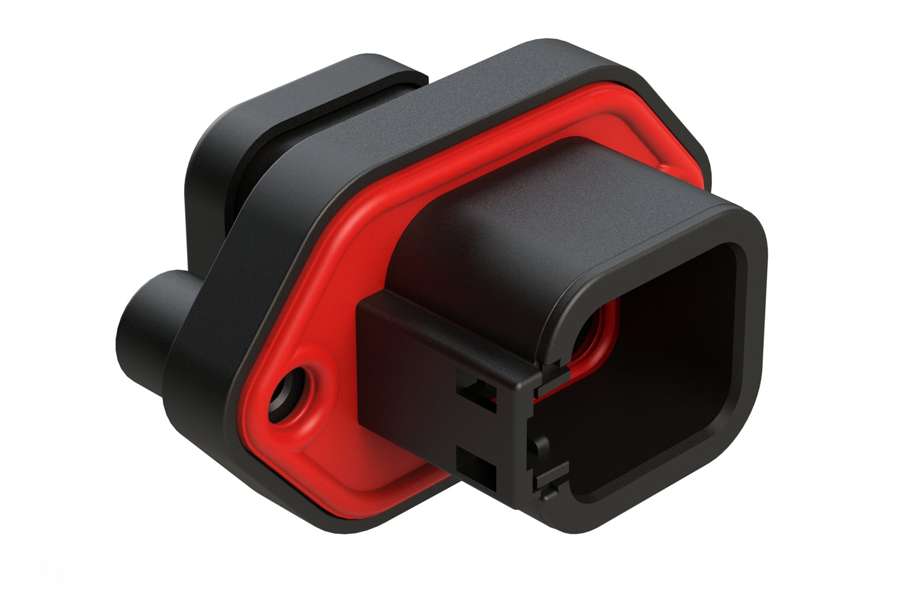ATP04-6P-PM14BK 6 Position Panel Mount Receptacle with Flange, Pin, wi ...