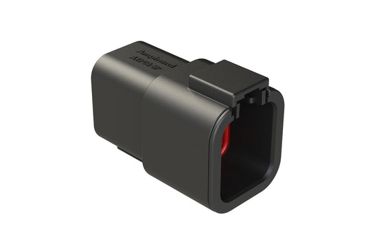 ATP04-6P-RD01BK 6 Position Receptacle, Male, with Reduced Diameter Seal, Black